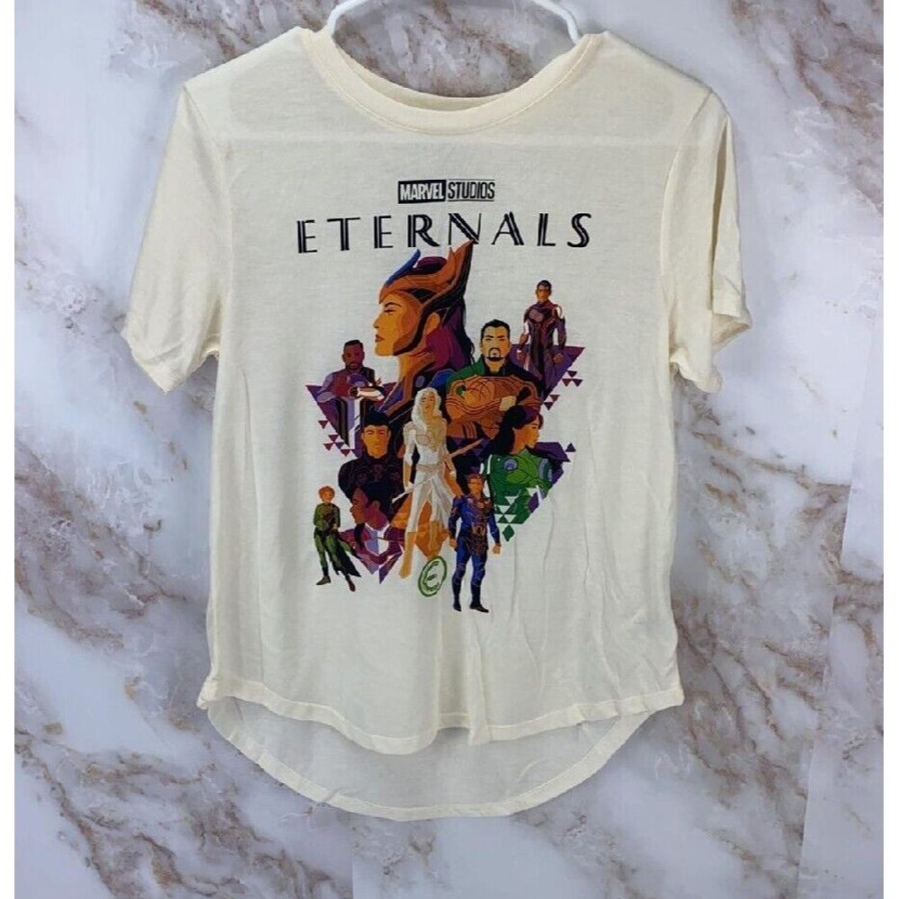Marvel Studios Eternals Juniors Graphic T-Shirt Ivory Short Sleeve L (11/13)